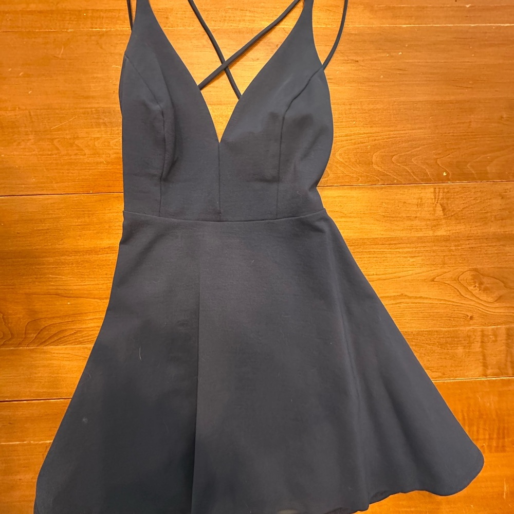 Lulu's Chic navy blue Backless Dress